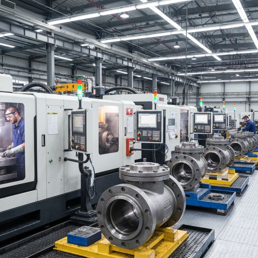 Omega Valves Manufacturing Facility - CNC Machining and Assembly